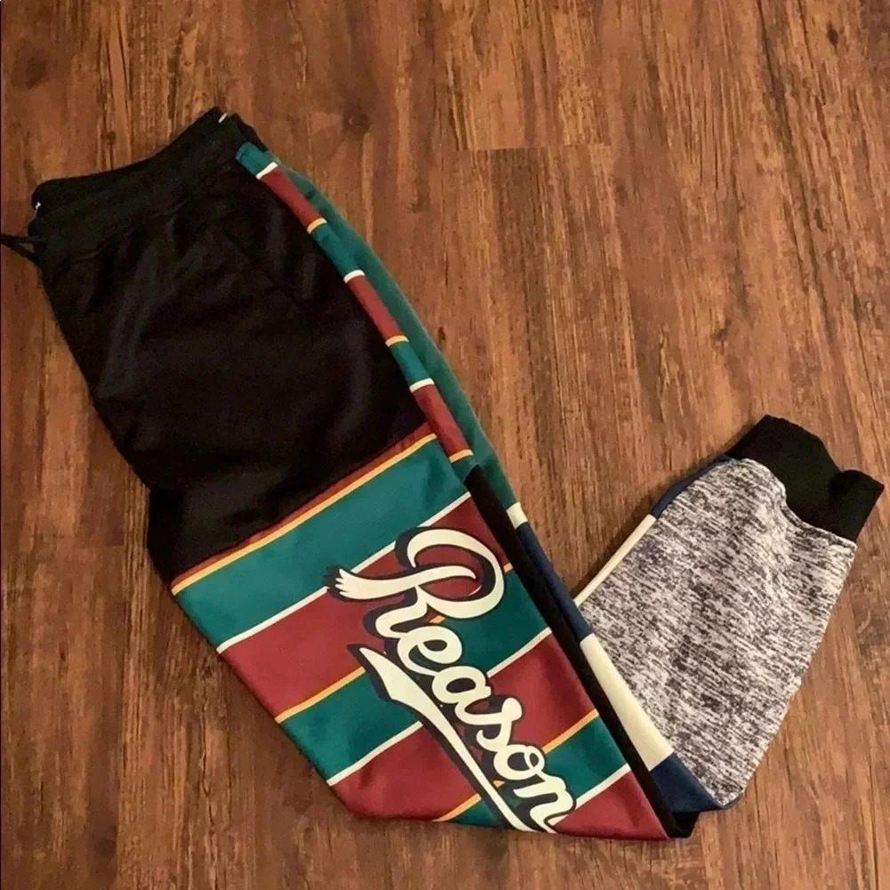 Mens’s Reason Green Logo Jogger Sweatpants New